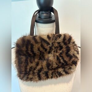 Harricana par Mariouche Real Fur Small Purse Bag Canadian Made Penny Lane style